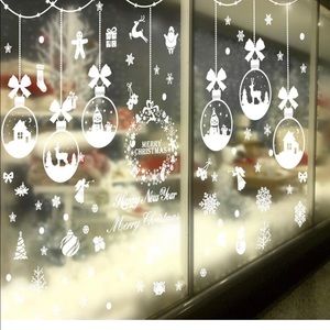 235 Piece Christmas Window Snowflake Cling Decals Self-Adhesive